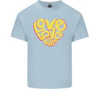 Maglietta Per Bambini Hippy Antiguerra A Forma Di Cuore Con Parole D'Amore