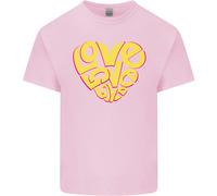 Maglietta Per Bambini Hippy Antiguerra A Forma Di Cuore Con Parole D'Amore