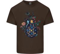 Maglietta Per Bambini Hippy Pacifista Anti-Guerra Peace Grenade