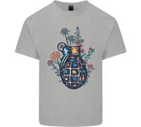Maglietta Per Bambini Hippy Pacifista Anti-Guerra Peace Grenade