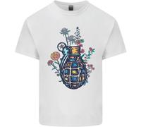 Maglietta Per Bambini Hippy Pacifista Anti-Guerra Peace Grenade