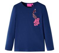 Maglietta per Bambini Maniche Lunghe Blu Marino 128