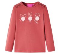 Maglietta per Bambini Maniche Lunghe Rosa Bruciato 104