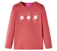 Maglietta per Bambini Maniche Lunghe Rosa Bruciato 116