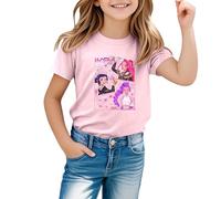 Maglietta per bambini Merch Kpop, a maniche corte, casual, a maniche corte, casual, a maniche corte, maglietta estiva, a maniche corte, in tinta unita, casual, scollo rotondo, per lo streetwear, #7, 6