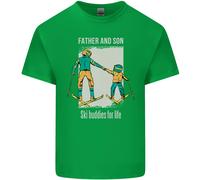 Maglietta Per Bambini Papà E Figlio Sciatori Per La Festa Del Papà