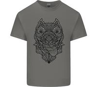 Maglietta Per Bambini Pitbull Mandala Art Amante Dei Cani