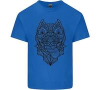 Maglietta Per Bambini Pitbull Mandala Art Amante Dei Cani