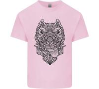 Maglietta Per Bambini Pitbull Mandala Art Amante Dei Cani