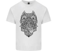 Maglietta Per Bambini Pitbull Mandala Art Amante Dei Cani