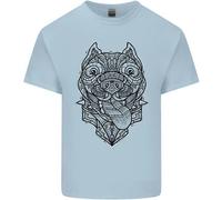 Maglietta Per Bambini Pitbull Mandala Art Amante Dei Cani