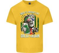 Maglietta Per Bambini St. Patrick's Day Great Again Donald Trump