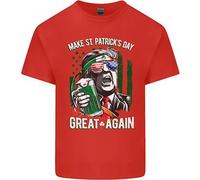 Maglietta Per Bambini St. Patrick's Day Great Again Donald Trump
