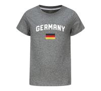 Maglietta per bambini tedesca 2024, con trikot da calcio, maglietta casual con stampa, maglietta sportiva casual, per adolescenti e ragazze (grigio scuro, 9-10 anni)