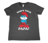 Maglietta Per Bambini Ufficialmente Concessa - Chi È Il Tuo Papà Puffo?