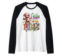 Maglietta per Bambole Voodoo Play with Dolls Funny Spooky Eyeball Maglia con Maniche Raglan