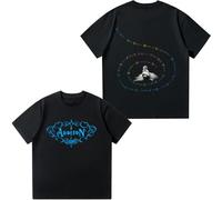 Maglietta per Donna E Uomo Addison Print R-AE Rapper Cantante Merch Girocollo A Maniche Corte in Cotone Unisex-Black||l