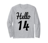 Maglietta per Il 14° Compleanno per Ragazzi Che girano i 14 Anni Maglia a Manica