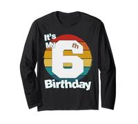Maglietta per il 6° compleanno. It's My 6th Birthday 6 Year Old Birthday Maglia a Manica