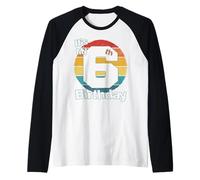 Maglietta per il 6° compleanno. It's My 6th Birthday 6 Year Old Birthday Maglia con Maniche Raglan