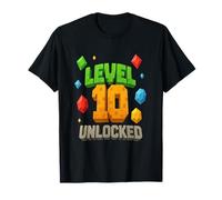 Maglietta per il decimo compleanno sbloccata livello 10 Maglietta