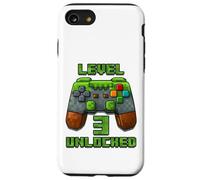 Maglietta per il terzo compleanno del videogioco della maglietta sbloccata di livello 3 anni Custodia per iPhone SE (2020) / 7/8