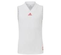 Maglietta per ragazze Adidas Q3 Match Tank - white/scarlet - Bianco (170 cm)