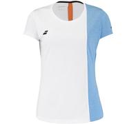 Maglietta per ragazze Babolat Play Cap Sleeve Top Girl - white/blithe blue - Multicolore (128 cm)