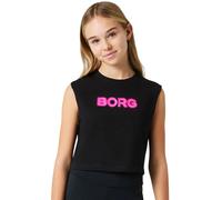 Maglietta per ragazze Björn Borg Cropped Tank - black beauty - Nero (152 cm)