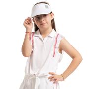 Maglietta per ragazze Lucky in Love Girls Shockin' Classic Stripes Tie Polo - Bianco (L)