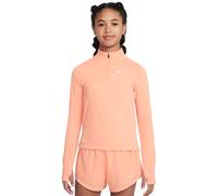 Maglietta per ragazze Nike Girls Dri-FIT Long-Sleeve 1/4-Zip Top - apricot agate/white - Arancione (S)