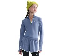 Maglietta per ragazze Nike Girls Dri-FIT Long-Sleeve 1/4-Zip - world indigo/white - Viola (M)