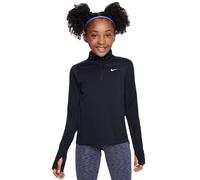 Maglietta per ragazze Nike Kids Dri-Fit Long Sleeve 1/2 Zip Top - black/white - Nero (XL)