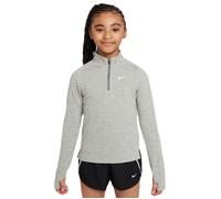 Maglietta per ragazze Nike Kids Dri-Fit Long Sleeve 1/2 Zip Top - dark grey heather/white - Grigio (XL)