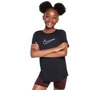 Maglietta per ragazze Nike Kids One Fitted Dri-Fit Short Sleeve - Nero (XS)
