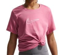 Maglietta per ragazze Nike Kids One Fitted Dri-Fit Short Sleeve - peony/white - Bianco (L)