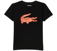 Maglietta per ragazzi Lacoste Boys SPORT Tennis Technical Jersey Oversized Croc T-Shirt - black/orange - Nero (128 cm)