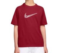 Maglietta per ragazzi Nike Boys Dri-Fit Multi Short Sleeve - tough red/white - Rosso (XS)