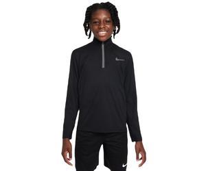 Maglietta per ragazzi Nike Boys Dri-Fit Poly+ 1/4 Zip - black/reflective silver - Nero (XS)