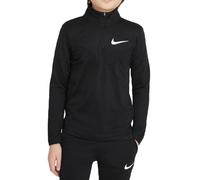 Maglietta per ragazzi Nike Kids Dri-Fit Sport Poly 1/4 Zip Top B - black/black/white - Nero (XS)