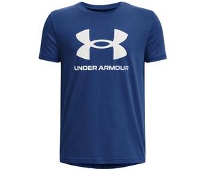 Maglietta per ragazzi Under Armour Sportstyle Logo Short Sleeve - blue mirage/white - Blu (S)