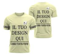 Maglietta Personalizzata, Aggiungi Immagini Foto o Testi t Shirt Personalizzate Crea Il Tuo Design Maglia con Foto, Testo o Logo Magliette per Uomini Maglie Donne e Coppie