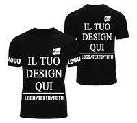 Maglietta Personalizzata, Aggiungi Immagini Foto o Testi t Shirt Personalizzate Crea Il Tuo Design Maglia con Foto, Testo o Logo Magliette per Uomini Maglie Donne e Coppie