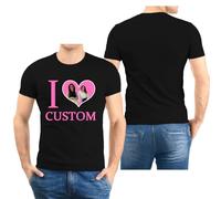 Maglietta Personalizzata,Aggiungi la Tua Immagine, Il Tuo Testo o Il Tuo Logo t Shirt Personalizzate Magliette per Uomini e Donne Maglia Perfetta per Coppie