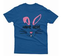 Maglietta personalizzata Blessed Easter Cute Bunny Family Matching Fancy Top #ED