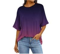 Maglietta personalizzata con stampa da donna, con gradiente di colore, personalizzabile, con scritta in foto, logo sul retro, idea regalo per feste, Halloween, Natale, Vino, XXL