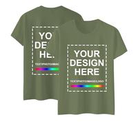Maglietta Personalizzata Donna Stampa Fronte Retro Progetta La Tua Maglietta con Foto E Scritta T-Shirt Design Unico E Originale Tee Top Fare T Shirt Regalo Maglia Donna Manica Corta