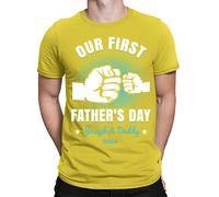 Maglietta personalizzata Our First Father Day T-Shirt Caring Dad Daddy...