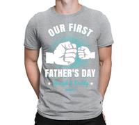 Maglietta personalizzata Our First Father Day T-Shirt Caring Dad Daddy...