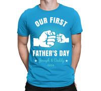 Maglietta personalizzata Our First Father Day T-Shirt Caring Dad Daddy...